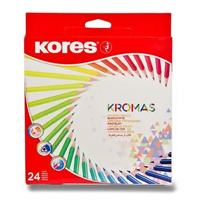 Kores Trojhranné pastelky KROMAS 24 barev