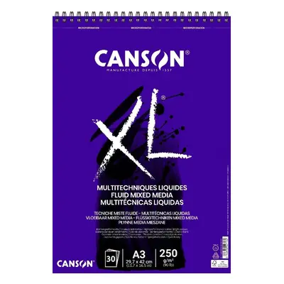 Canson Skicák na mokrá média XL Fluid Mix-Media A4 250g, 30 listů