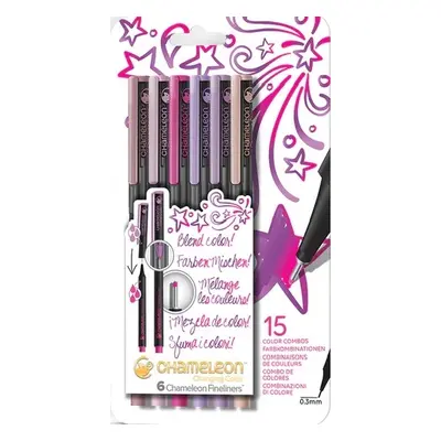 Chameleon sada 6 ks fineliner FLORAL