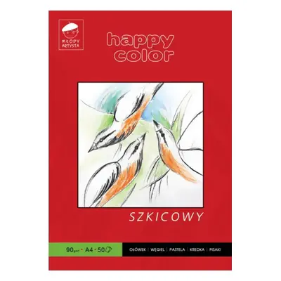 Skicák na tužky Happy Color A4 90g, 50 listů