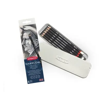 Derwent Charcoal 0700838 6 ks v plechové etui