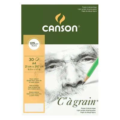 Canson Cagrain blok lepený 125g, A4 30 listů