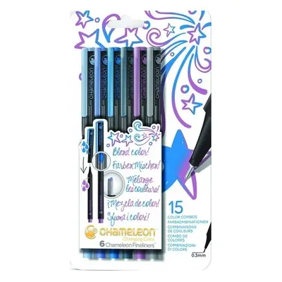 Chameleon sada 6 ks fineliner BRIGHT