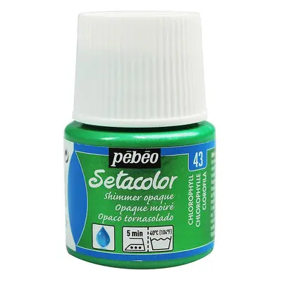 Barva na textil Pébéo Setacolor Shimmer 45 ml - Zelená metalická chlorophyl 43