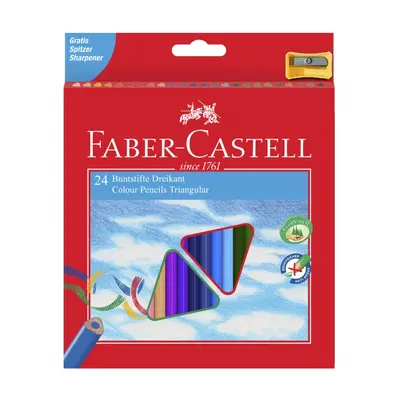 Trojhranné Pastelky Faber-Castell ECO 24 ks + ořezávátko