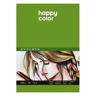 Papír na kresbu Blok Happy Color Rysunek A4 300 g 15 listů