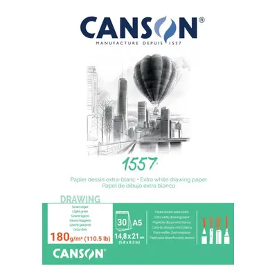 Canson 1557 blok lepený 180g A5 30 listů