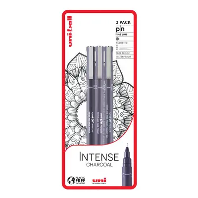 UNI PIN sada 3ks INTENSE CHARCOAL tm. šedé