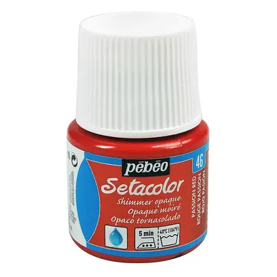 Barva na textil Pébéo Setacolor Shimmer 45 ml - Červená metalická passion 46