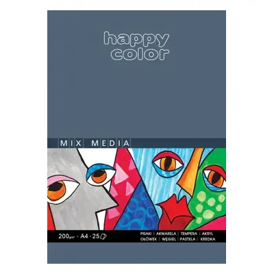 Blok Happy Color Mixmedia A5 200g, 25 listů