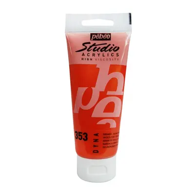 Akrylová barva Pébéo Studio Acrylic 100 ml - 353 oranžovo žlutá iridescentní