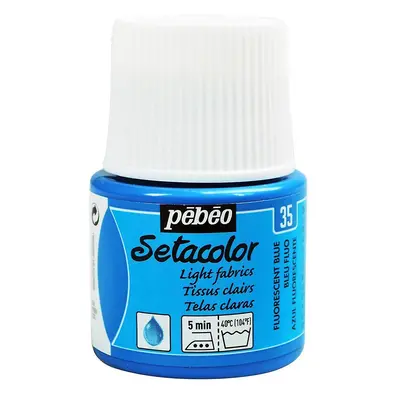 Pébéo Barva na textil Setacolor Light fabric 45 ml - Fluo modrá 35