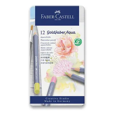 Faber-Castell Pastelky Faber Castell Goldfaber Aqua PASTEL 12 barev v kovovém pouzdře