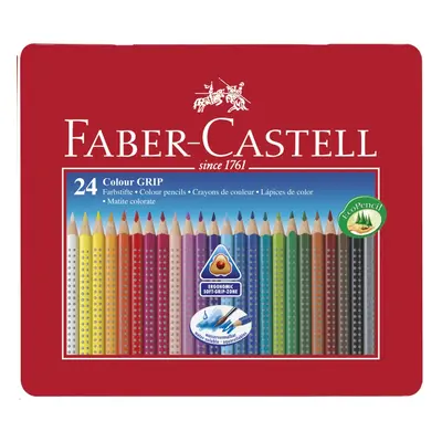 Faber-Castell Akvarelové pastelky Faber Castel GRIP 2001 112423 24 barev v plechové etui