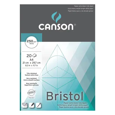 Grafický papír Canson BRISTOL blok A3, 250 g, 20 listů