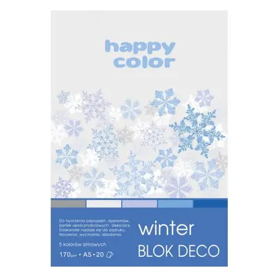 Barevné papíry Blok Happy Color Deco Cristal A4 170 g 20 listů