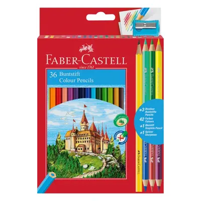 Pastelky Faber-Castell EKO 36 barev + 3 bicolor + ořezávátko