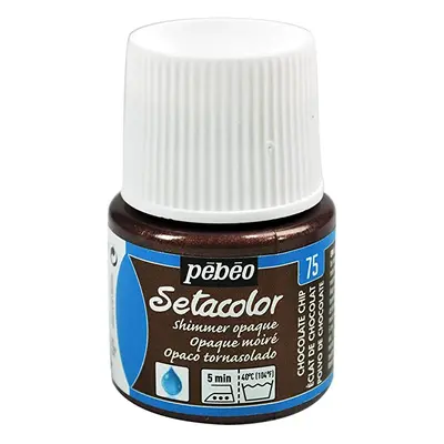 Barva na textil Pébéo Setacolor Shimmer Opaque 45 ml - Hnědá čokoláda 75