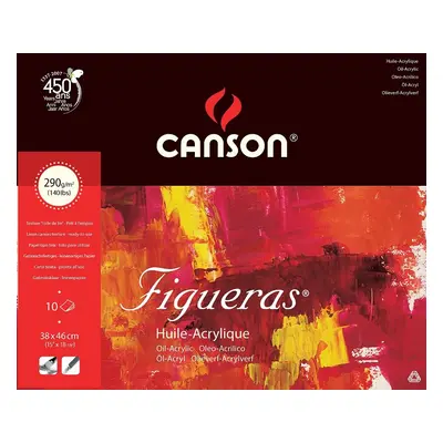 Canson Figueras Oil 290g, 38x46cm, blok 10 listů