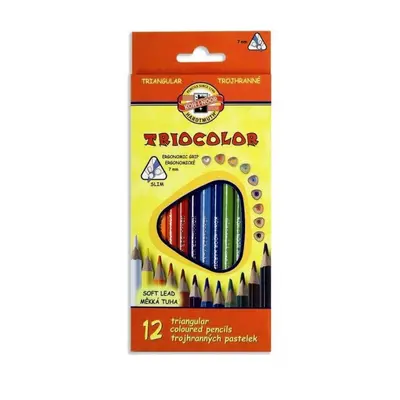 Pastelky Koh-I-Noor Triocolor sada 12 barev