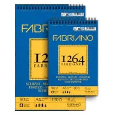 Fabriano 1264 Sketch - skicovací blok A5, 90 g, 120 listů, drátěná vazba