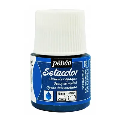 Barva na textil Pébéo Setacolor Shimmer 45 ml - Modrá metalická 69