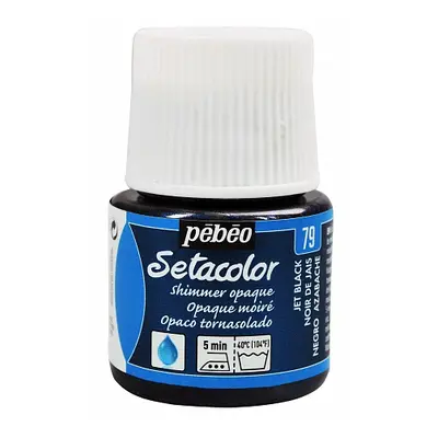 Barva na textil Pébéo Setacolor Shimmer 45 ml - Černá metalická 79