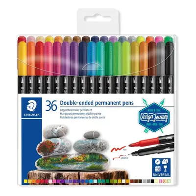 Permanentní popisovače Staedtler Double-ended permanent pens 36 barev 0,4 / 2,0 mm