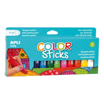 Apli 14228 Color sticks - suché tempery 12ks mix