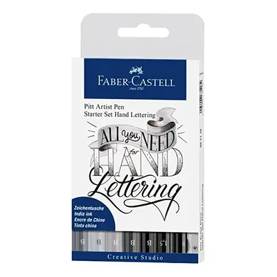 Faber-Castell Umělecký popisovač Pitt Artist Pen Hand Lettering, sada 9 ks