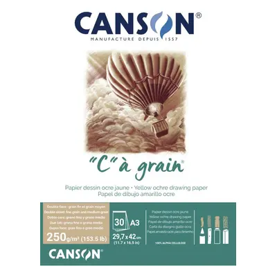 Canson "C" A' GRAIN lepený 250g, A3 30l OKR