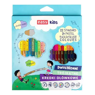 Školní pastelky Easy Kids oboustranné 24 / 48 barev 940191