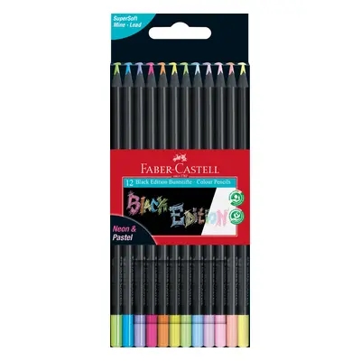 Faber Castell 116410 Black Edition 12 barev Pastel+Neon