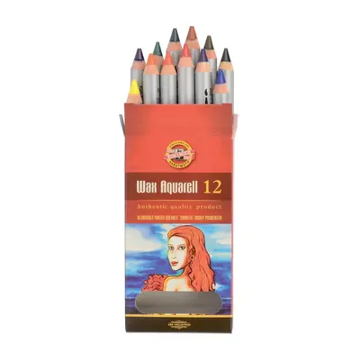 Umělecké akvarelové voskové pastely KOH-I-NOOR WAX AQUARELLE 8282 - set