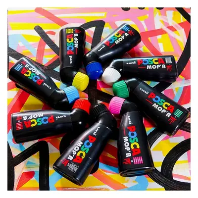 Akrylový popisovač Uni Posca MOP´R, 3 - 19 mm, sada 8 barev