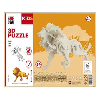 Marabu MARA 3D puzzle dřevěné - lev