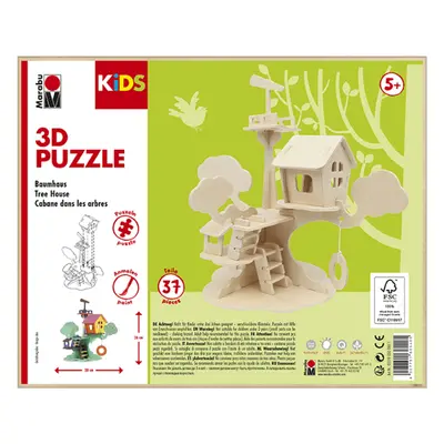 Marabu MARA 3D puzzle dřevěné - stromový dům