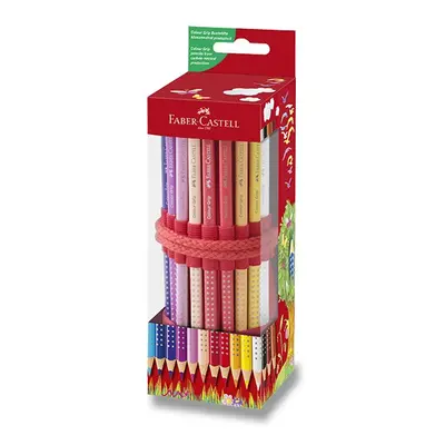 Faber-Castell Colour Grip - akvarelové pastelky 18 barev + ořezávátko v rolovacím látkovém pouzd