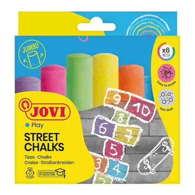 Jovi Street Chalk - chodníkové křídy, 6 ks, jasné barvy