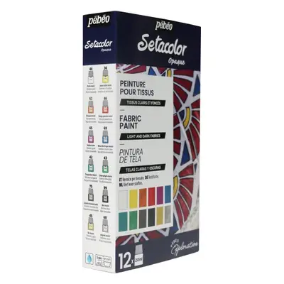 Barvy na textil Pébéo Setacolor Shimmer 12x20 ml Discovery