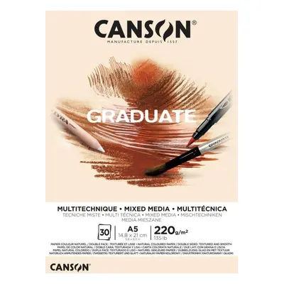 Canson Graduate Mix-Med skicák lep. A5 30l 220g NATUR