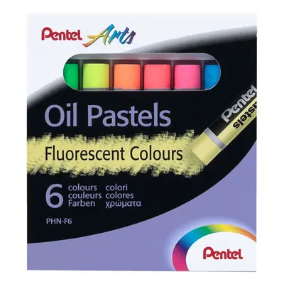 Olejové pastely Pentel - 6 fluorescentních barev