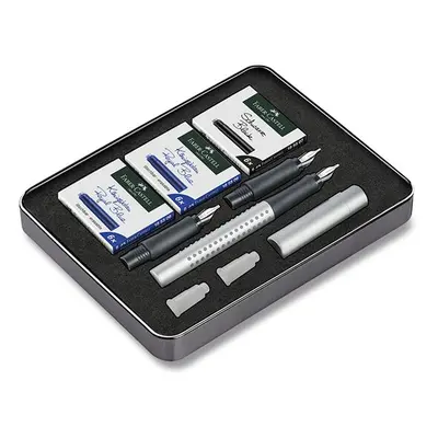 Faber-Castell Pero Faber Castell GRIP 2011 Calligraphy set stříbrný