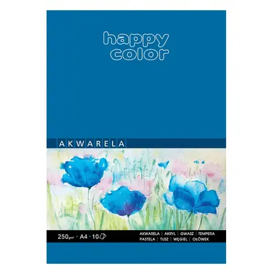 Akvarelový papír Blok Happy Color Akwarel A4 250 g 10 listů