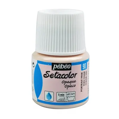 Barva na textil Pébéo Setacolor Opaque 45 ml - Růžová obličejová 90