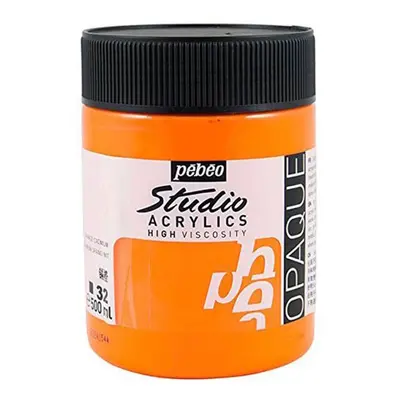 Akrylová barva Pébéo Studio Acrylic 500 ml - oranžová kadmium 32