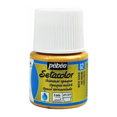 Barva na textil Pébéo Setacolor Shimmer 45 ml - Zlatá třpytivá 62