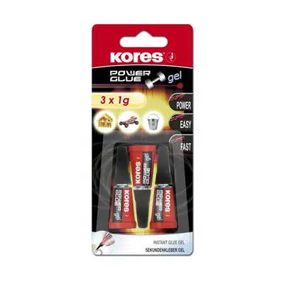 Vteřinové lepidlo Power Glue Gel 3x1g Kores