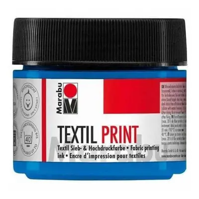 Tiskařská barva Marabu Textil Print 100 ml - modrá cyan