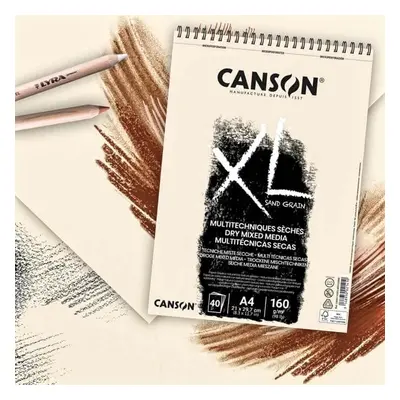 Canson XL Dry Mixed Media Sand Grain Natur A4 40 listů